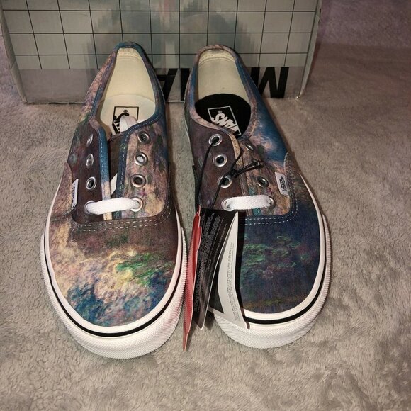 VANS Authentic Moma CLAUDE MONET Water Lily SNEAKERS Size Mens 5- Womens 6.5 - Picture 2 of 14